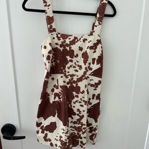 Show Me Your Mumu Cow Print Mini Dress